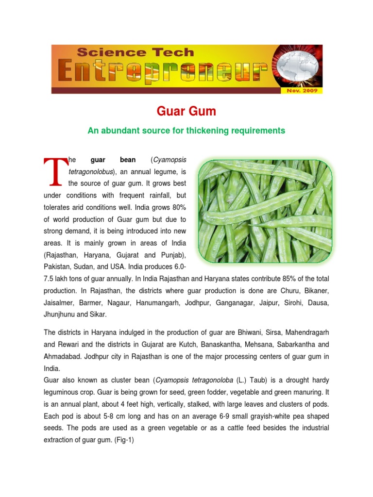Guar Gum.pdf Chemical Substances Chemistry