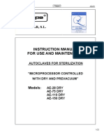 Raypa AE Sterilizer - Instruction Manual