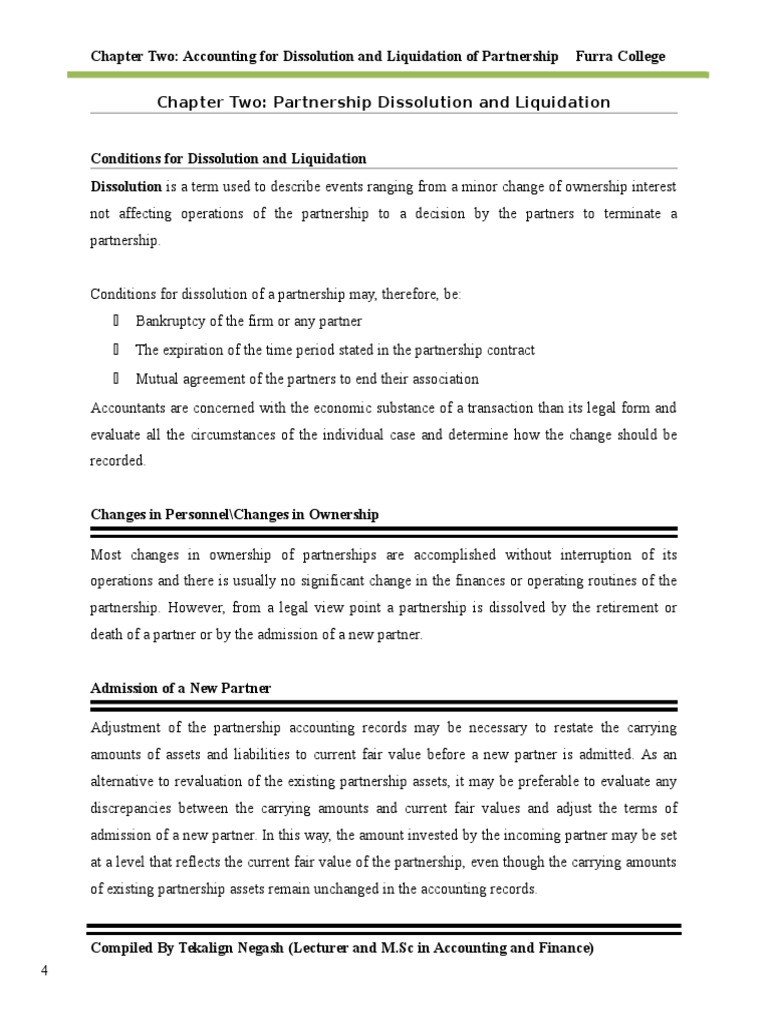 Partnership Dissolution and Liquidation Accounting | PDF | Debits And ...
