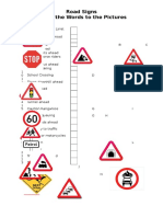 Road Signs Worksheet