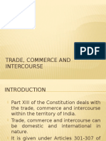 Trade, Commerce and Intercourse under the Indian Constitution