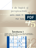 Test de Logica Si Perspicacitate Clasa 7-8