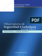 Manual Operativo Del Observatorio de Seguridad Ciudadana