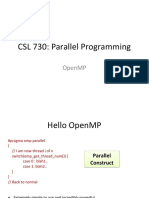 CSL 730: Parallel Programming: Openmp