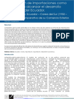 La Sustitución de importaciones como política para alcanzar el desarrollo económico del Ecuador