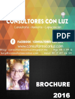 Consultoría Empresarial, Brouchure 2016 Consultores Con Luz & Dra. Lucy Medina.