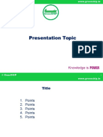 Presentation Topic: Knowledge Is Power