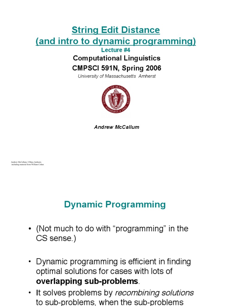 String Edit PDF | PDF | Dynamic Programming | Theoretical Computer Science