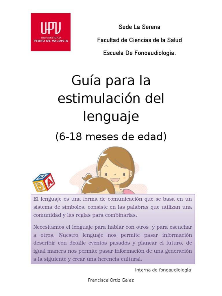 Guía de Estimulación del Lenguaje Infantil | PDF | Patología del habla ...