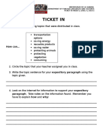 Ticket in Expository Paragraph