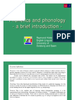Phonetics and Phonology a Brief Introduction