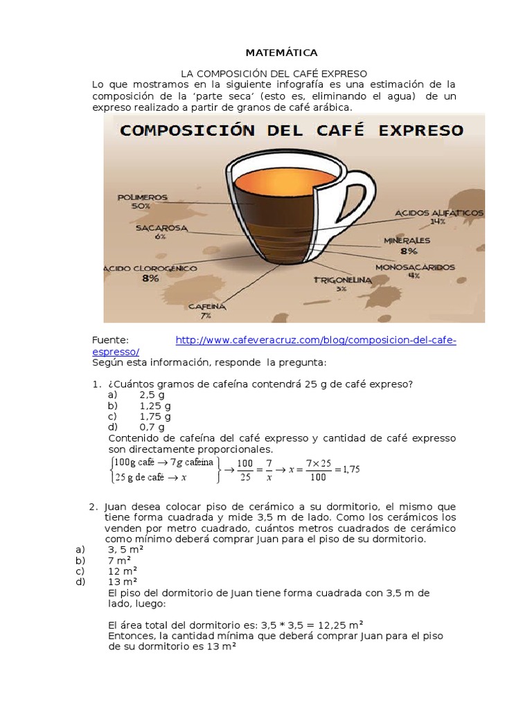La Composición Del Café Expreso PDF café Naturaleza