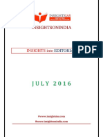Insights on India Editorial July 2016