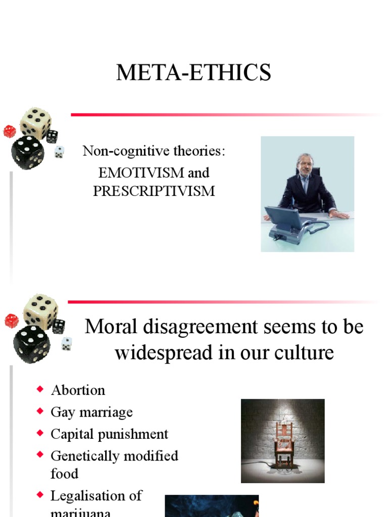 What is the emotivist view of moral disagreements picture