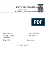 Angeles U College of Criminal Justice Report