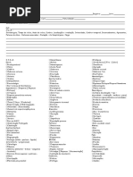 Roteiro de Anamnese - História Clínica 