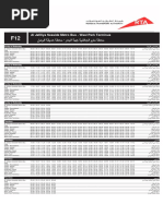 F12 - Al Jafiliya Metro Station To Al Wasl Park Dubai Bus Service Timetable