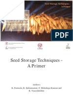 Seed Storage Techniques - A Primer