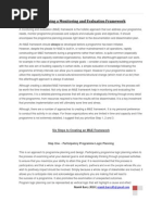 Download Developing a Monitoring and Evaluation Framework_2010 by Niamh de Barra SN32443130 doc pdf