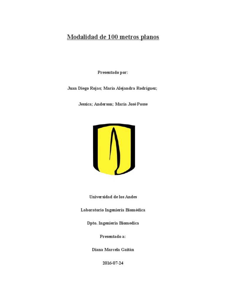 Modalidad de 100 Metros Planos PDF Músculo Deportes