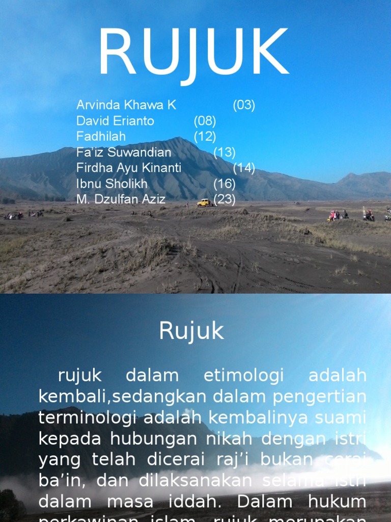 Hukum dan Hikmah Rujuk dalam Islam | PDF | Ilmu Sosial | Hukum