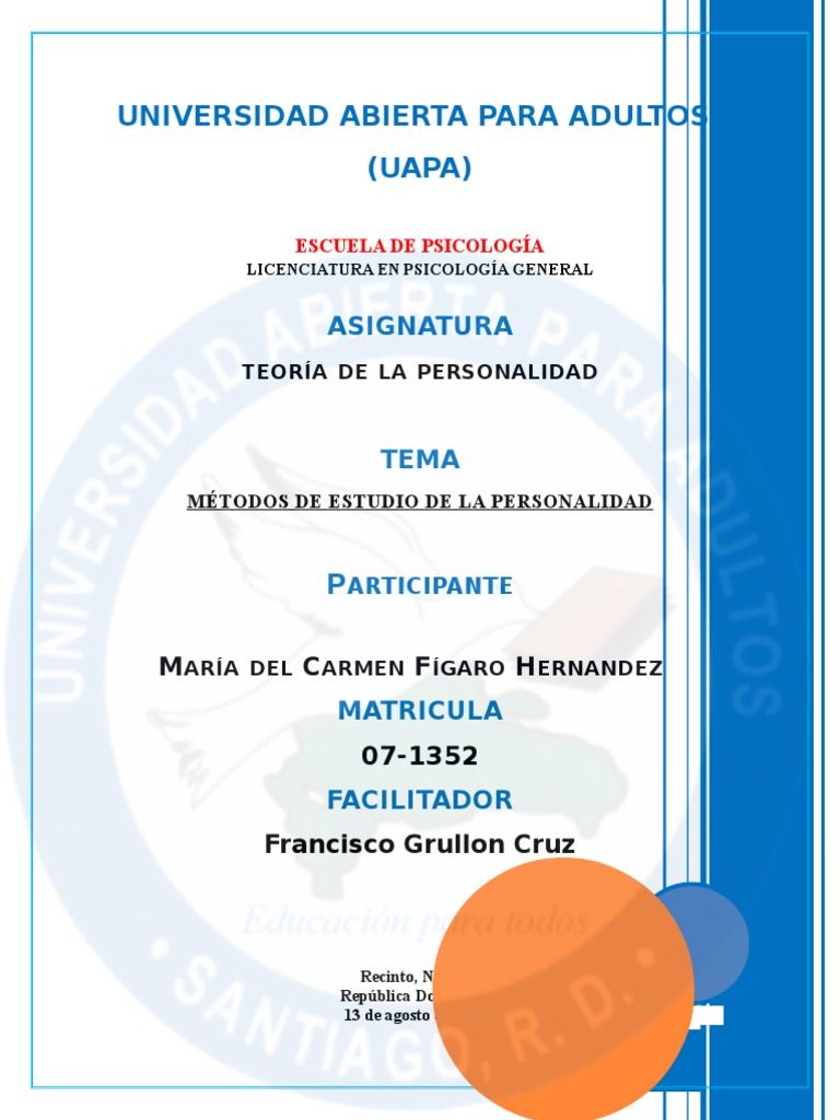 Teoria de La Personalidad Actividades DeTema 6