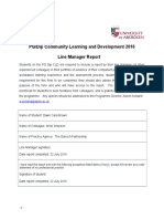 PG/Dip Community Learning and Development 2016 Line Manager Report