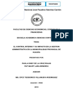 El Control Interno y Su Impacto en La Gestion Administrativa en La Municipalidad PDF