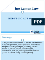 Philippine Lemon Law Explained