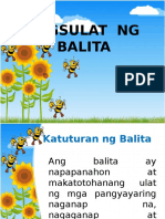 Pagsulat NG Balita