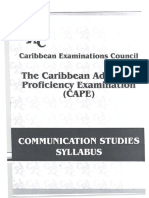 CAPE Communication Studies Syllabus - Modules 1 and 2 PDF