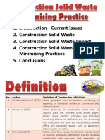 Construction Solid Waste Minimising Practice