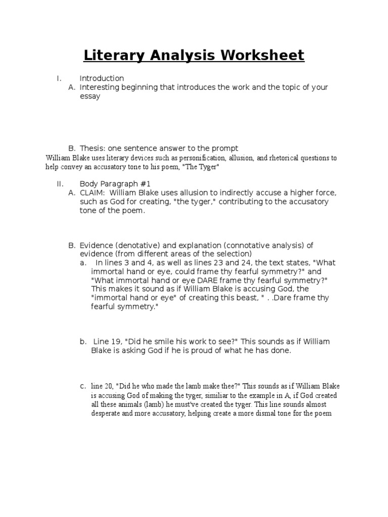 literary analysis dramatic speeches worksheet answers