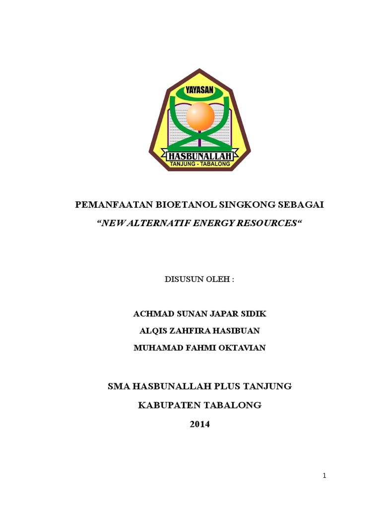 Halaman Judul Karya Tulis Ilmiah