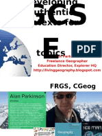 Alan Parkinson Freelance Geographer Education Director, Explorer HQ