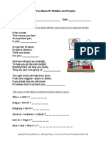 Body Worksheet PDF