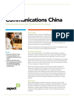 Bank of Communications China and Impacts On Its Business Due To Use of Aspects Unified Solutions.