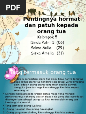 Pentingnya Hormat Dan Patuh Kepada Orang Tua Pdf