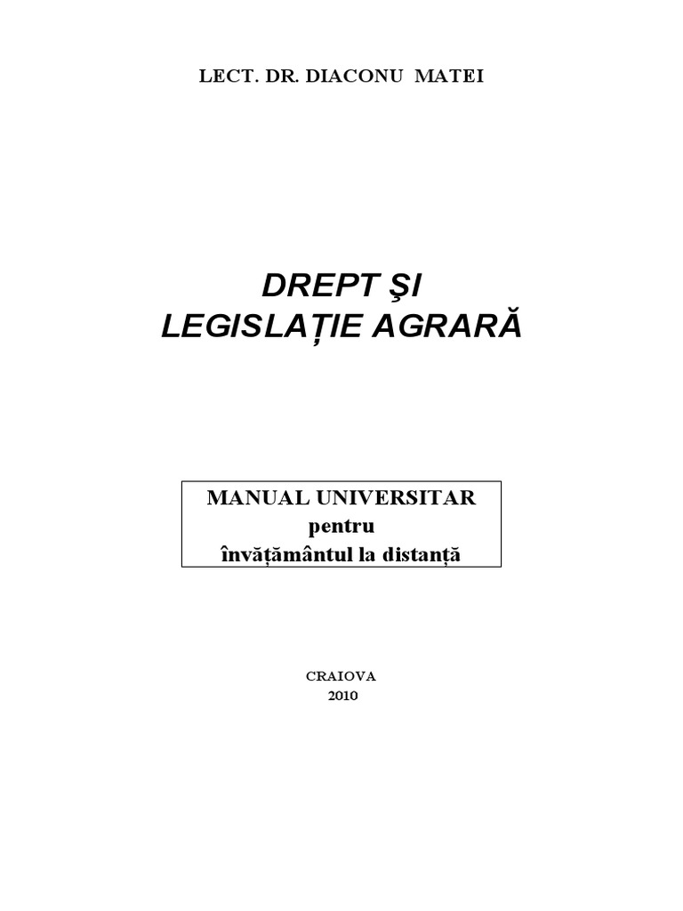 Drept Agrar | PDF