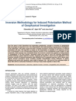 Inversion Methodology for Induced Polarization Method of Geophysical Investigation