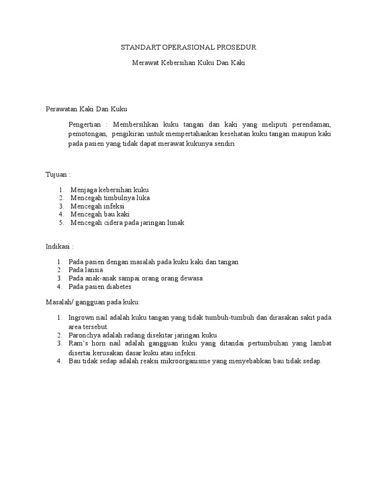 Perawatan Tangan Dan Kaki | PDF