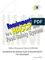 Requirements for an HACCP