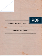 Some Donts and Dos For Young Officers KMC