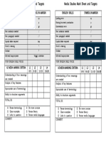 Generic Mark Sheet With Eng Skills