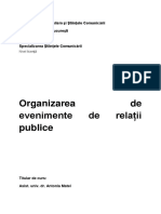 Organizarea de Evenimente de Relatii Publice