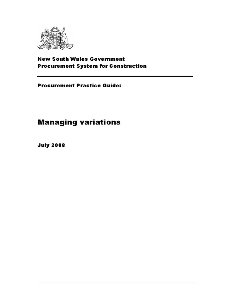Managing Variations PDF | PDF