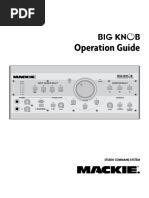Mackie Big Knob Operation Guide
