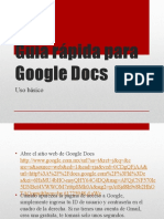 Guía Rápida para Google Docs