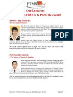 CFA Lecturer Profile HCMC Level 1 Dec 2016 Exam