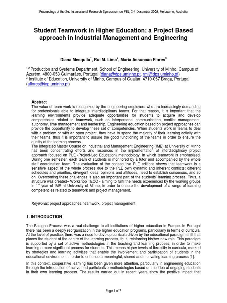 Enhancing Teamwork in Engineering Education | PDF | Competence (Human ...